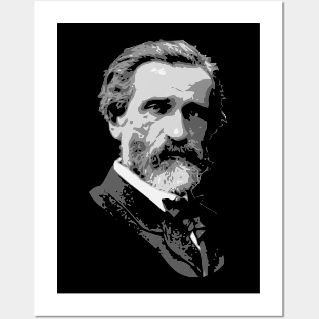 Giuseppe Verdi Black and White Wall Art by Nerd_art